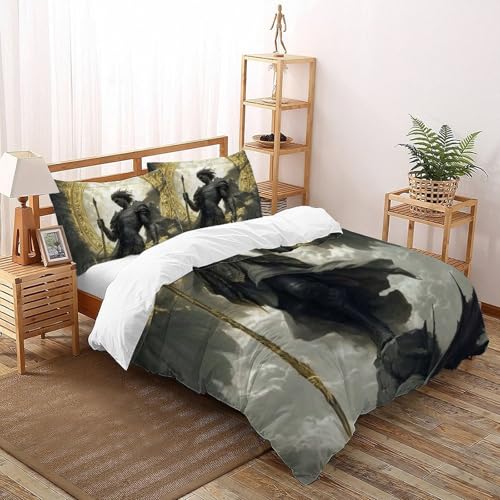 Housse de couette sans repassage en microfibre 200x200cm avec imprimé 3D durable