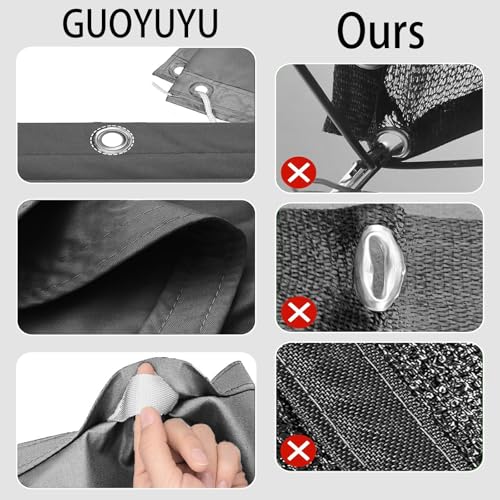 Bâche imperméable 340 x 490 cm gris foncé en polyester 185 g/m² - 4