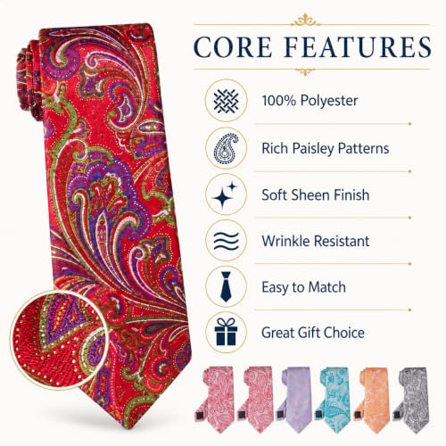 Image of WeiShang Neckties for Men, Classic Formal Tie
