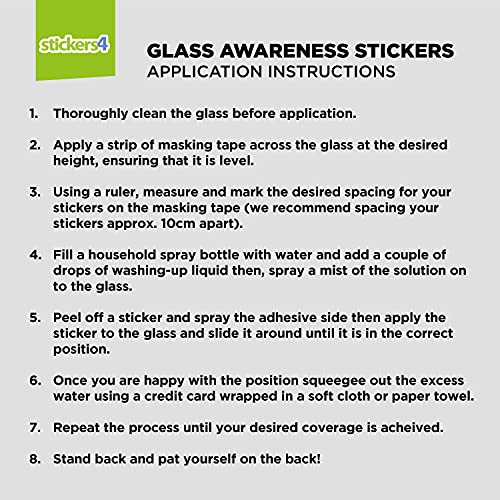 60 X Etched Glass Safety Windows Stickers For Glass - 50Mm Round Glass Awareness Decals For Patio Doors, Glass Panels, Doors, Balconies, Shower Door And Glass Partitions #TOP5
