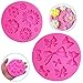 FineGood 2 Pezzi Decorativo stampi in Silicone, a Forma di Fiore di crisantemo e Papillon, Cioccolato Fondente Argilla Sugar Craft Sapone Decorazione stampi Torta di Cottura DIY Tool - Rosa
