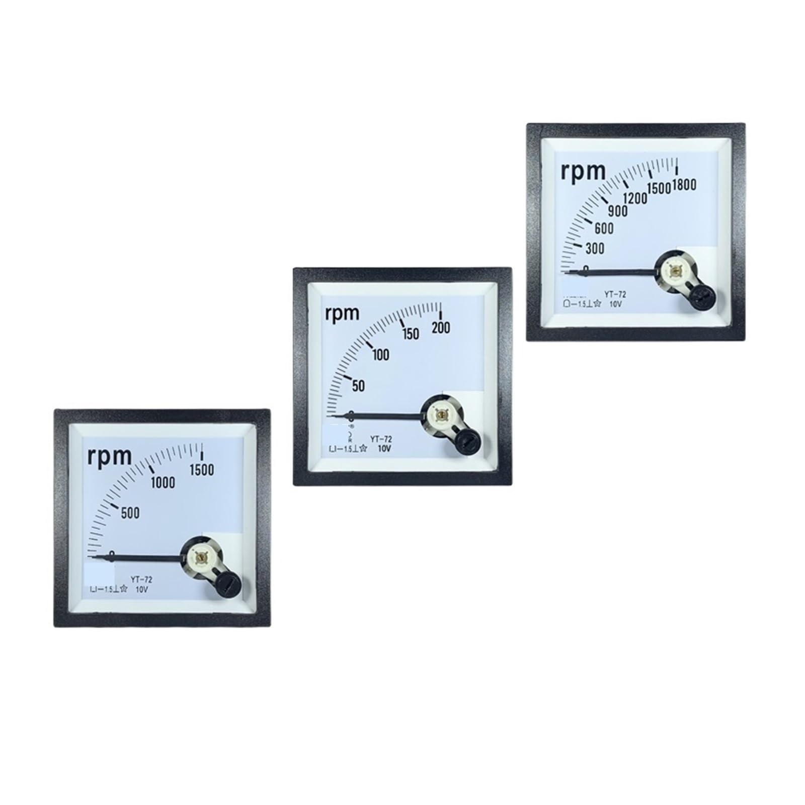 Yt72 10V Input Tachometer 100RPM 200rpm 300rpm 500rpm 1000rpm 1500r / min Frequency Converter photoelectric Switch Speed Limit t(DC600R 10V,DC3000R 10V)