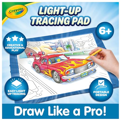 Image of Crayola Light Up Tracing Pad - Blue, Drawing & Tracing Projector for Kids, Sketching Light Box Table, Toys for Kids, Gift for Girls & Boys, Ages 6+