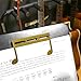 Musiin Metal Music Note M-shaped Book Clip, Sheet Music Stand Clip for Outdoor Performances, Bookmark, Book Piano, Guitar, Violin, Keyboard (Gold)