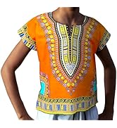 DA'IKI Dashiki Cotton Childs Shirt African Tribal Kaftan Childrens Unisex Boys Girls