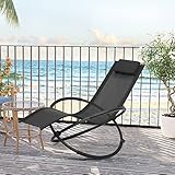 WOLTU Sonnenliege Gartenliege Schwingliege klappbare Relaxliege Liegestuhl - 2