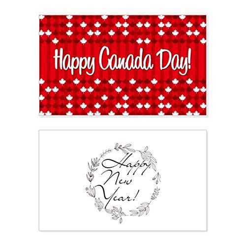 Tarjeta de felicitación de Año Nuevo de Canadá, el mensaje conmemorativo para tu cena familiar
