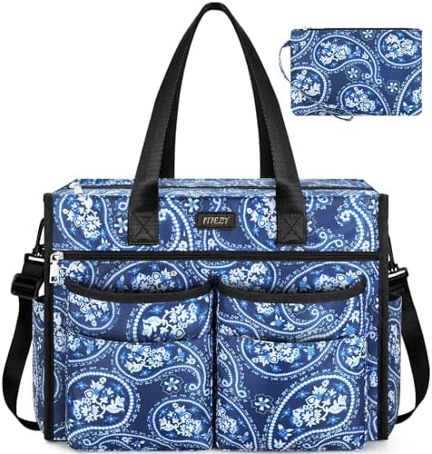 ITIEZY Utility Tote Bag for Women with 15/18 Pockets - Large Teacher Tote Bag with Zipper Compartment Nurse Bags for Work