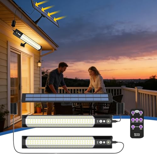 Solar Wall Light – 15.35 Inches Outdoor Lighting | Motion Sensor Lamp – ABS Solar Powered Wall Pendant Light With Remote Control Three Lighting Modes For Gardens Pathways Patios Driveways And Home – Image 4