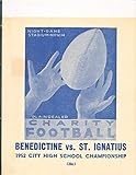 1952 Benedictine vs St. Ignatius Cleveland City High School Championship Football program bxhs