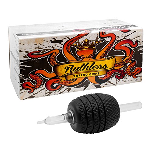 Box of 25 Ruthless Tattoo Grips 1 1/2 inch (38mm) - 9 Round (9R)