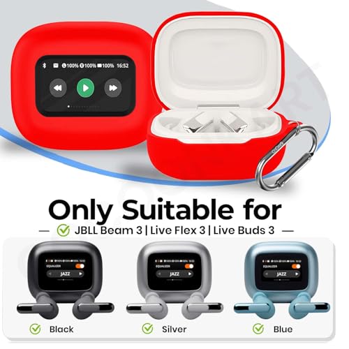 Image of Soft Silicone Case Cover for JBLL Live Beam 3 | Live Flex 3 | Live Buds 3 (Red)