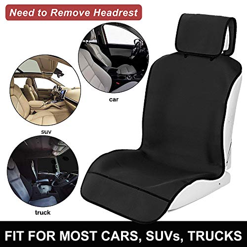 Waterproof Car Seat Covers, Car Front Seat Protector Non-Slip Neoprene, Best Protection from Sweat, Stains and Smell, Universal Fit for Most Cars, Trucks, SUVs, Black【1 Piece】