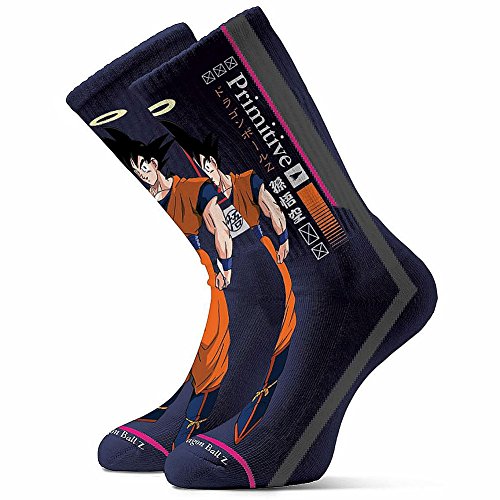 Primitive Skate x Dragon Ball Z Men's Goku Graphic Socks Navy Blue