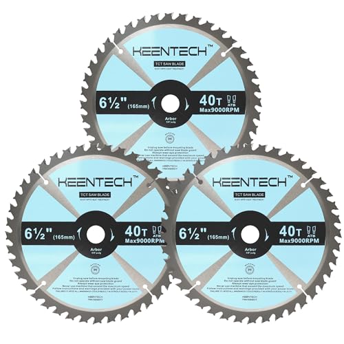 KEENTECH Hoja de sierra circular, 6 1/2 pulgadas, 40 dientes, enmarcado, paquete de 3 (FWA16504001Y)