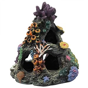 Aquarium-Dekoration Marine Aquarium Ornament Kunstharz Haus verstecken Gebirgshöhle Felsformation Höhle Dekor