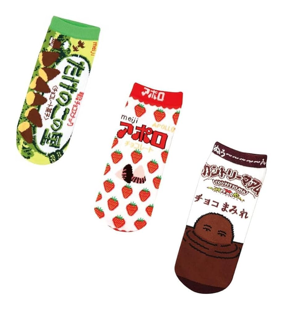 Amazon.co.jp: お菓子 靴下 3足セット ソックス 22～24cm 福袋 