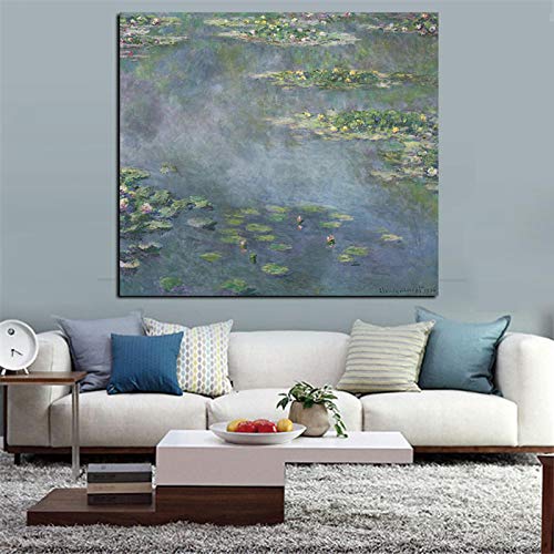 Peinture Claude Monet étang nénuphar 30x40 art impressionniste