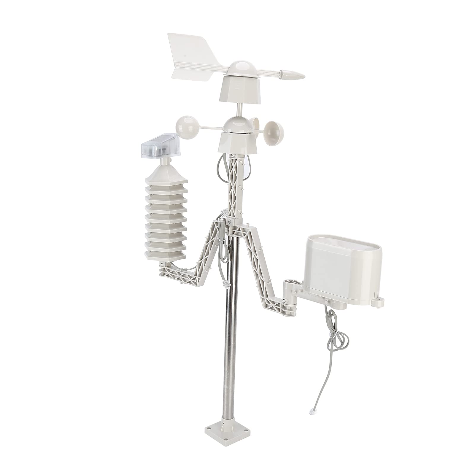 Instrumento de Pronóstico del Tiempo para Jardín, Velocidad del Viento, Lluvia, Temperatura, Humedad, Diseño ABS Preciso de 5V para Oficina en Casa