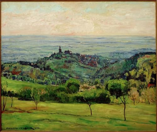 Toile Vue de Kronberg par Franck : sublimez l'ambiance de votre chambre à coucher