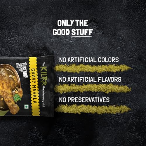 Image of Kilrr Chicken Gravy Masala, Variety Pack of 3 | Curry No. 9211, Kaalimirch ki Haddcurry and Palak Ka Panchnama | Zero Fuss Cooking and Ready in 30 Minutes | Just Add 500g Chicken