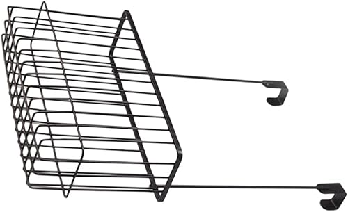 iplusmile Cestas de alambre organizadoras sobre la puerta para almacenamiento de cocina, cesta colgante para organizar Negro