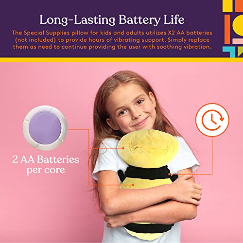 Special Supplies Bumble Bee Sensory Vibrating Pillow, Pressure Activated For Kids And Adults, Plush Minky Soft With Textured Therapy Stimulation Bumps #TOP4