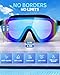 Zoomsnail Swim Goggles 2 Pack, Frameless Wide View Swimming Goggles for Adult, Anti-Fog Anti-UV No Leaking Pool Goggles for Men Women Youth