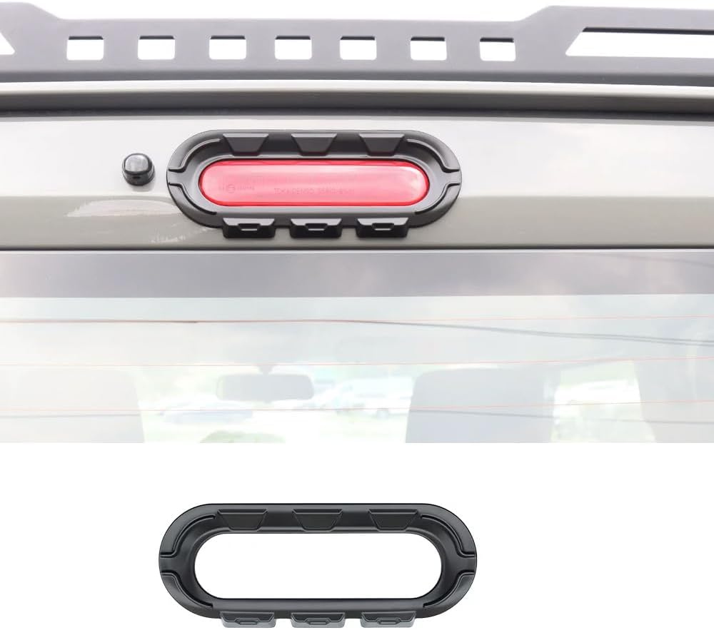 Mecha Style High Mount Brake Light Cover for Suzuki Jimny 2/3Door 4/5Door JB64 JB74 JC74 2019-2026, Matte Black ABS Third Brake Light Protector Trim, 1PCS with Tape