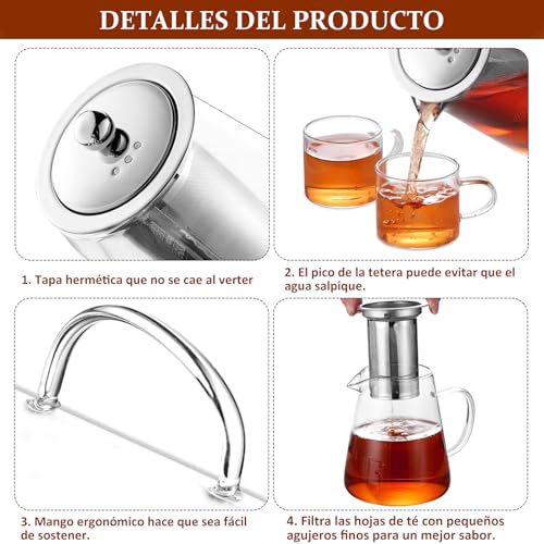 Reviews de Teteras de té caliente favoritos de las personas. 5 Teteras de té caliente marca Ausein (2)