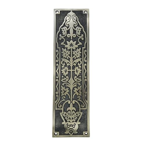 Adonai Hardware 15 Inch "Nezib" Decorative Aluminium Push Plate (Antique Brass)