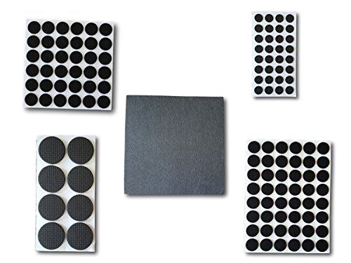 Preisvergleich Produktbild jb-Perfect® / 125x Filzgleiter selbstklebend in schwarz, Möbelgleiter Stuhlgleiter Bodengleiter Kratzschutz Bodenschutz rund, eckig, Filz