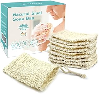 E-Know Soap Bag,10 Pack Natural Sisal Soap Holder, Zero Waste Plastic-free Soap Saver, Foaming and Drying The Soap, Massage, Peeling