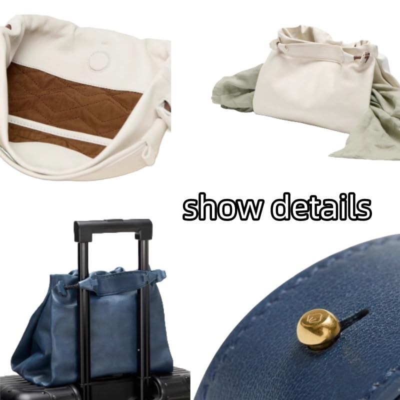 Large Capacity One-Shoulder Underarm Bag,Soft Lightweight Pleated Bags for Women,Slouchy Retro Styles Crossbody Bags 5