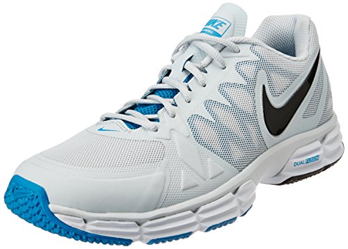 Image of Nike Men's Dual Fusion TR 6 Pure Platinum,Black,Light Black Lacquor,Light Blue Outdoor Multisport Training Shoes -9 UK /India (44 EU)(10 US)