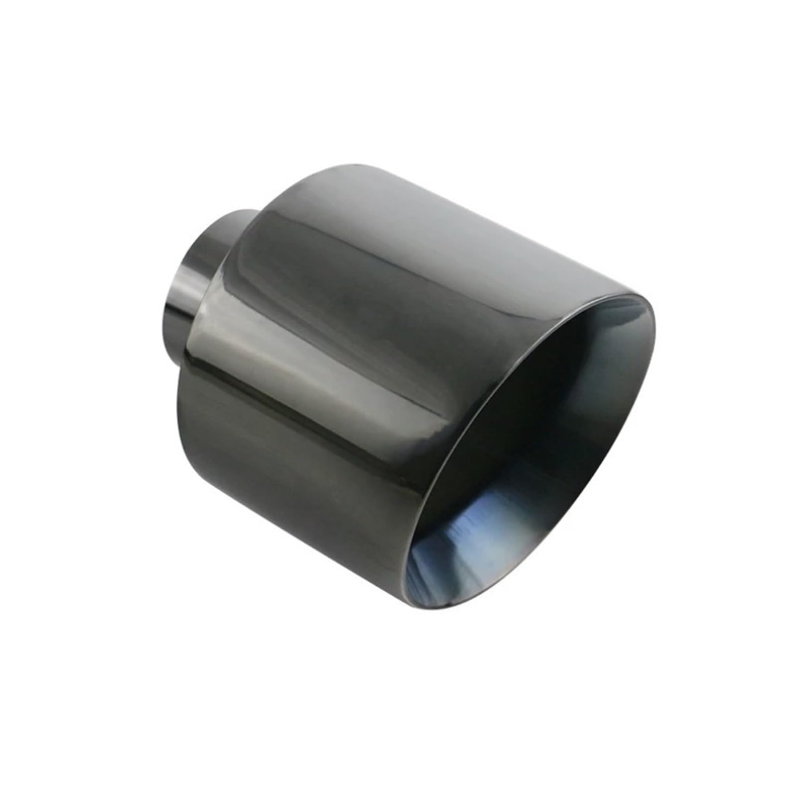 Punta Escape Coche Punta de Extremo Escape Universal para Coche, Acero Inoxidable, 63mm, 76mm, Entrada 114mm, 127mm, Salida, silenciador Inclinado