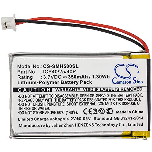 Batería de reemplazo XSP para Sen/a SMH-5 PN ICP40/25/40P miniatura 2