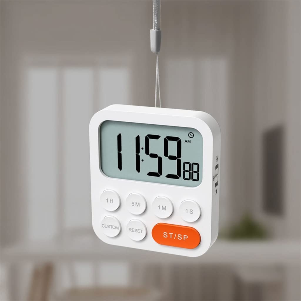 Temporizadores, Herramienta de Cocina, Temporizador Digital de Escritorio, Cuenta Regresiva, Reloj Despertador portátil magnético ABS para el hogar (Color: A, tamaño