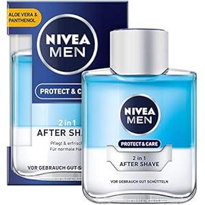 Nivea Men Protect & Care 2in1 After Shave in 4-pack (4 x 100 ml), verzorgende en verkoelende After Shave, huidverzorging…
