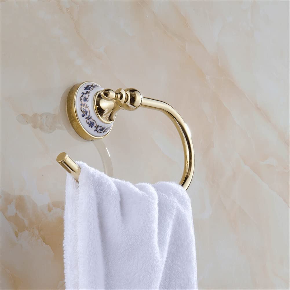 NEECS Toallero de baño, Anillo de Toalla de Mano para baño, Anillos para Toallas, Soporte para Barras de Toalla de Metal Cromado, Perchas para Toallas Almacenamiento Accesorios de baño d