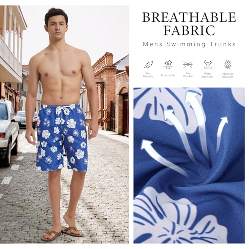 Image of Mens Swimming Trunks Swim Trunks Quick Dry Swim Shorts with Mesh Lining Funny Swimwear Bathing Suits