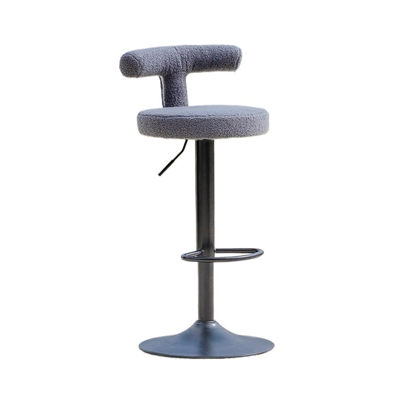 Chaise haute relevable avec assise pivotante ronde pour un confort de bar sur mesure
