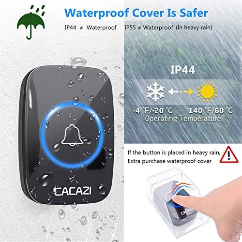 Baoblaze Bateria Operado Doorbell & Carrilhão sem fio À Prova D' Água de Som com Qualidade de CD pa