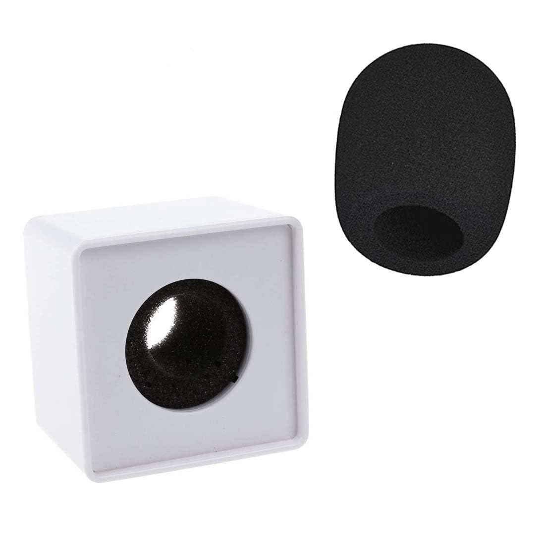 Winsumm Portable ABS Injection Molding Microphone Logo Flag Station With Free Foam for News, Interview, Youtubers, Reporting (White) (Square Mic ID With Foam(BLK))-image-5