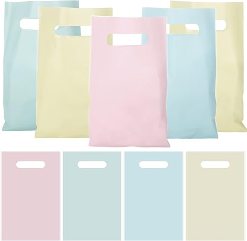 160 bolsas de regalo de fiesta pastel de primavera con asas, decoraciones de fiesta pastel, bolsas de regalo de arcoíris, bolsas de regalo