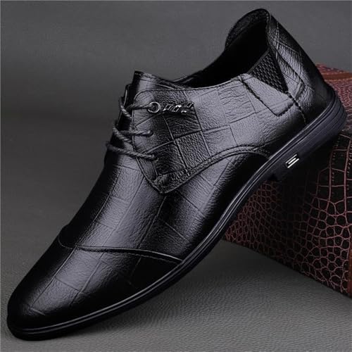 Men's Lace Up Oxford Dress Shoes Polishing Leather Formal Business Casual Footwear3