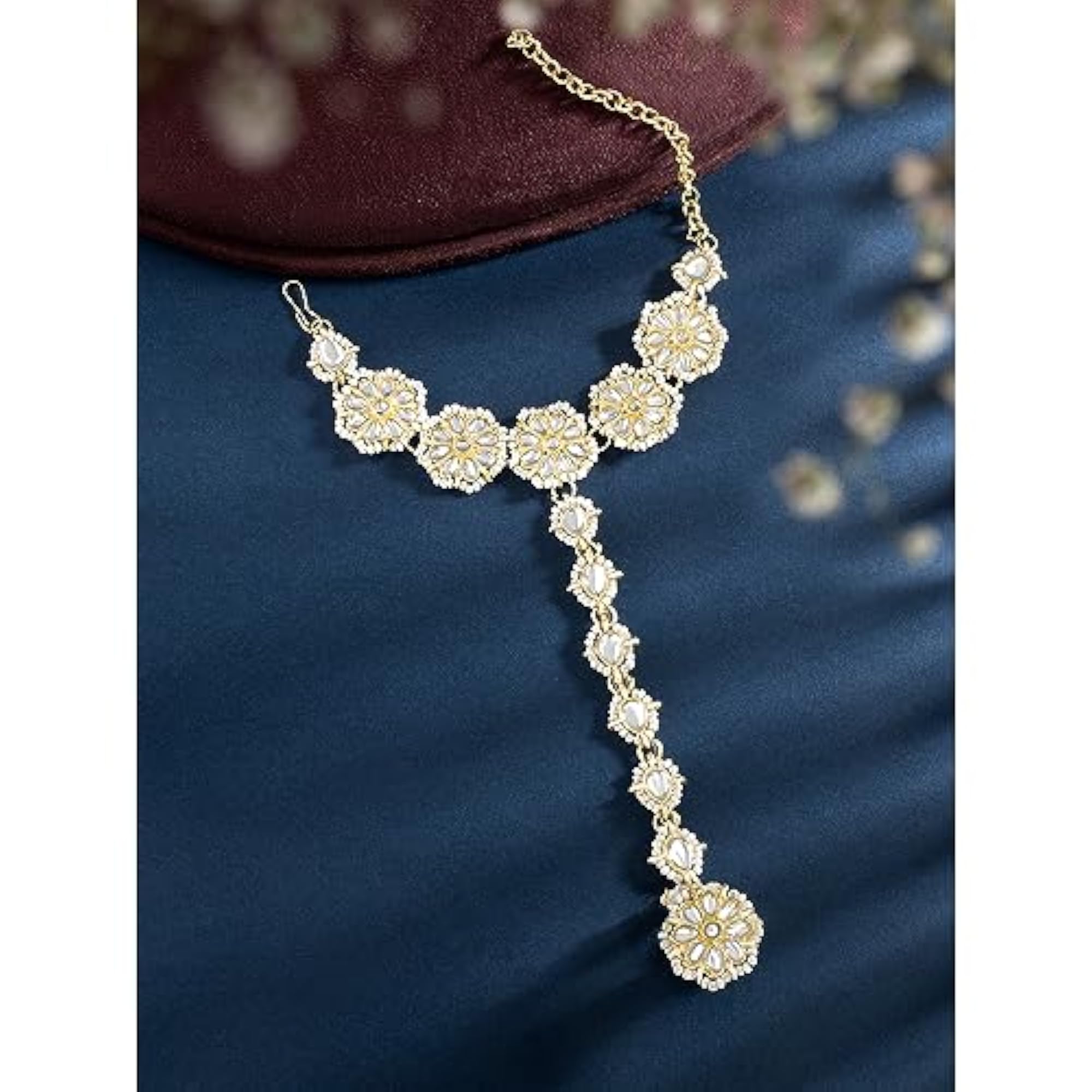 Gold Plated Kundan Studded Ethnic Bridal Haath Panja