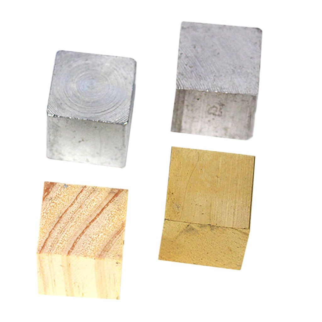 Holibanna Matériel Éducatif De Physique Ensemble De 4 Blocs De En Métal Cube De Cube D'aluminium Expérience De Comparaison De Instrument D'enseignement Scientifique