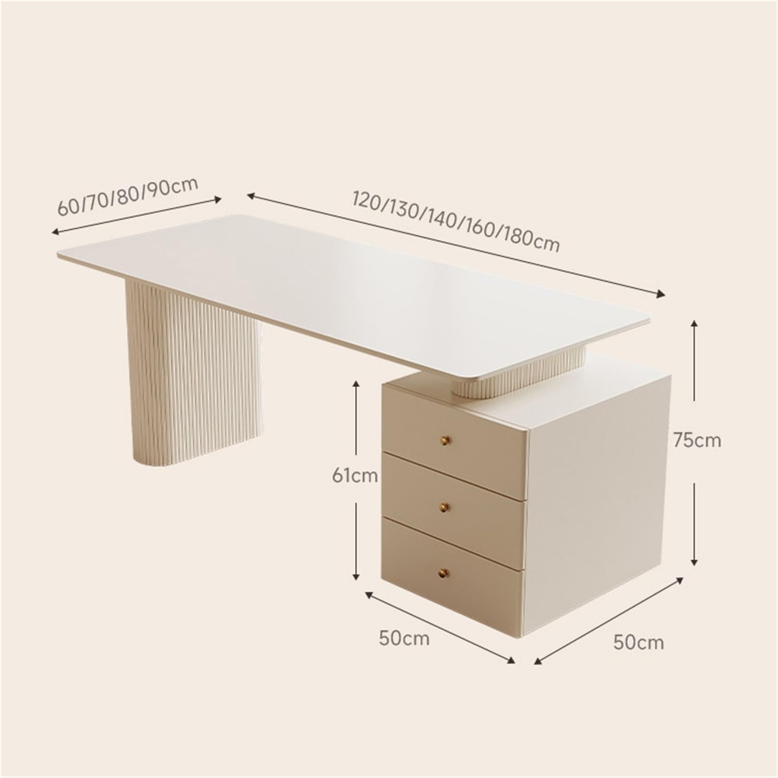 Scrivania Tavolo da ufficio con armadio di stoccaggio Computer Desk