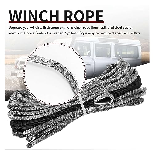 Cable de cabrestante sintético de 7700LBs con funda protectora antitirones 5